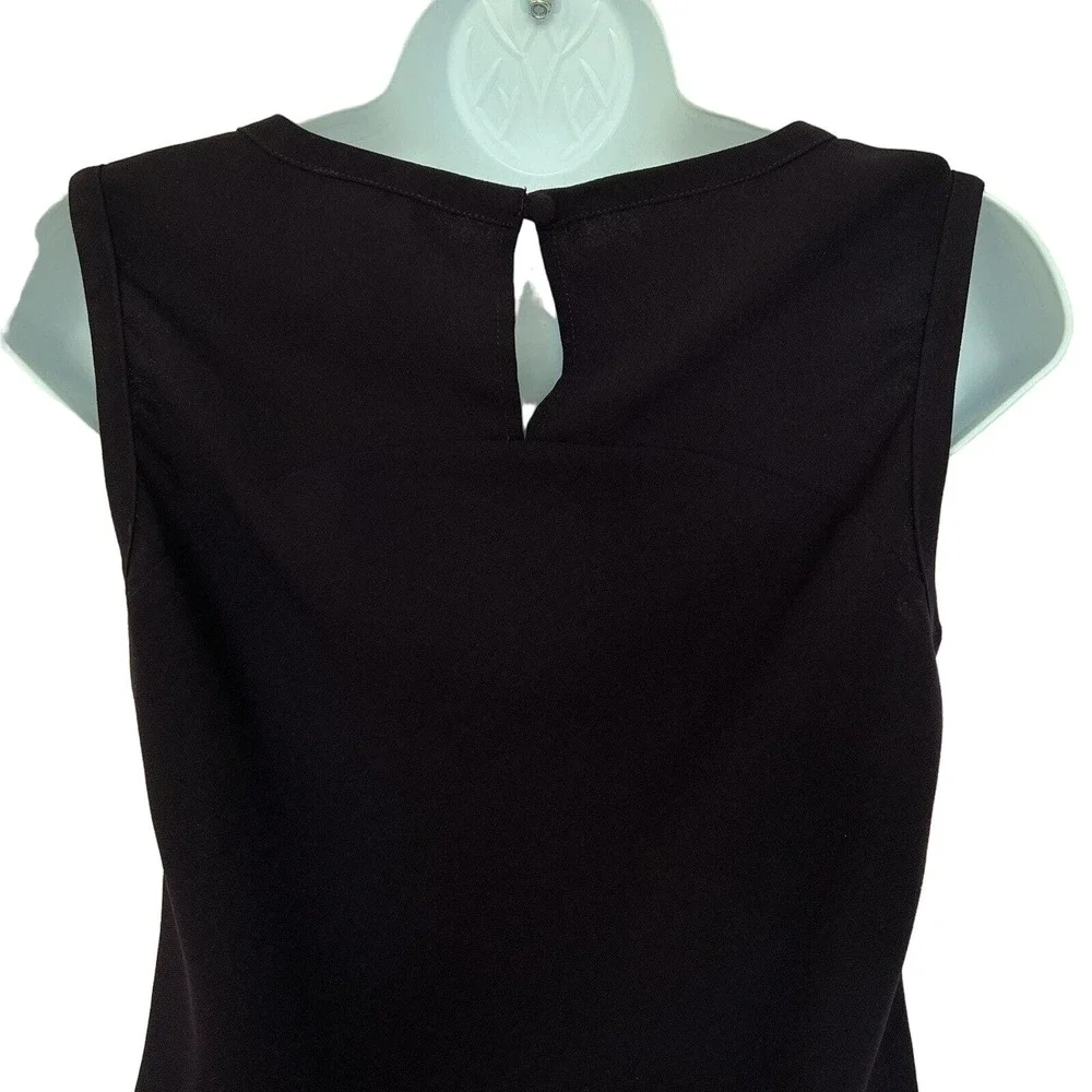 Laundry by Shelli Segal Purple Lace Overlay Sleeveless Keyhole Back Top - Size 2 - Picture 5 of 7